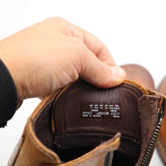 Timberland City 6" Earthkeepers Men's 11 Side Zip Boots Brown Leather Cap Toe - Picture 3 of 10